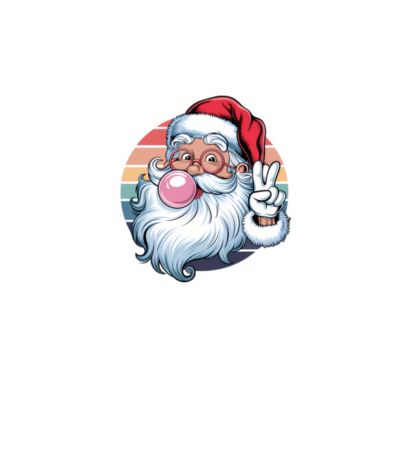 Bubble gum santa model turcoaz pe tricou