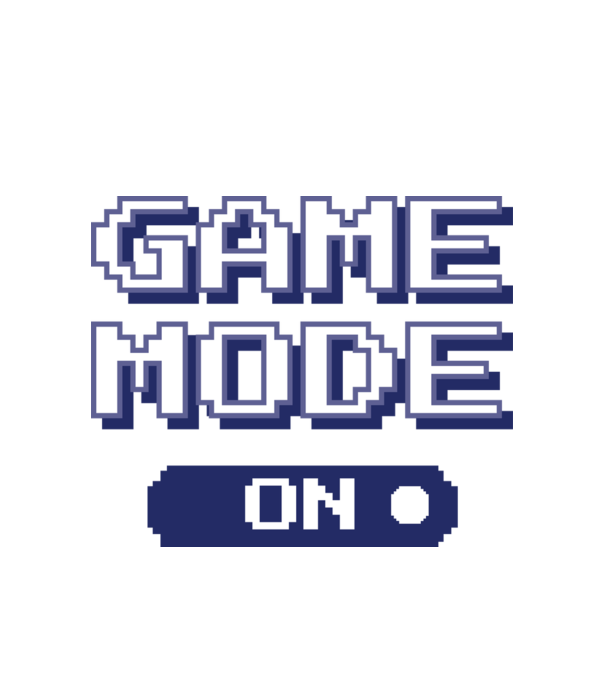 Game mode on Gamer pixel model alb pe tricou