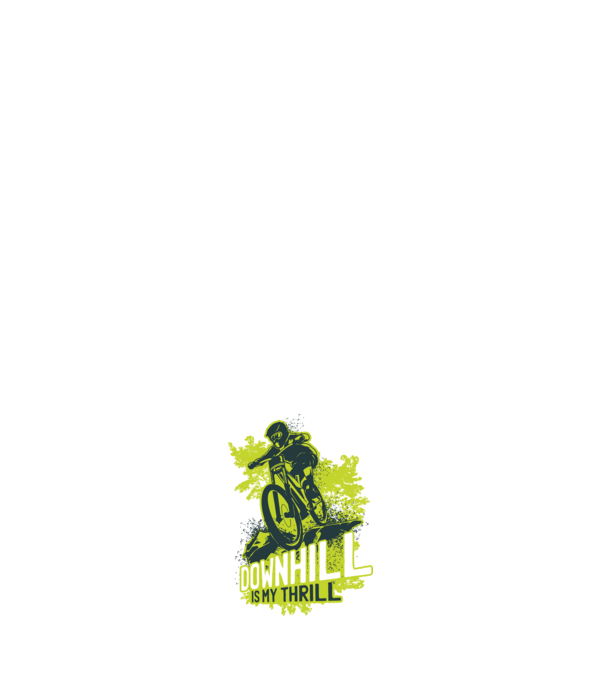 Downhill Is My Thrill tricou bicicletă model negru pe tricou
