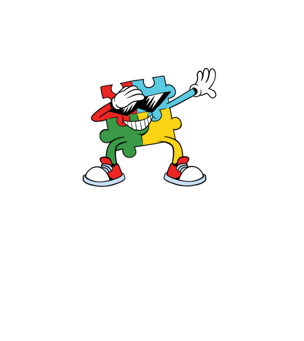 Autist DAB Puzzle model turcoaz pe tricou