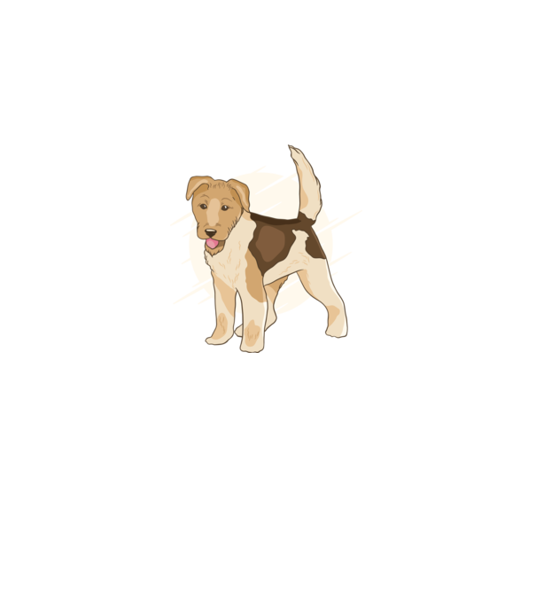 Fox Terrier model negru pe tricou