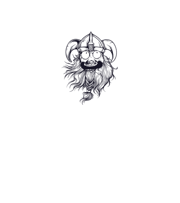 Viking model alb pe tricou