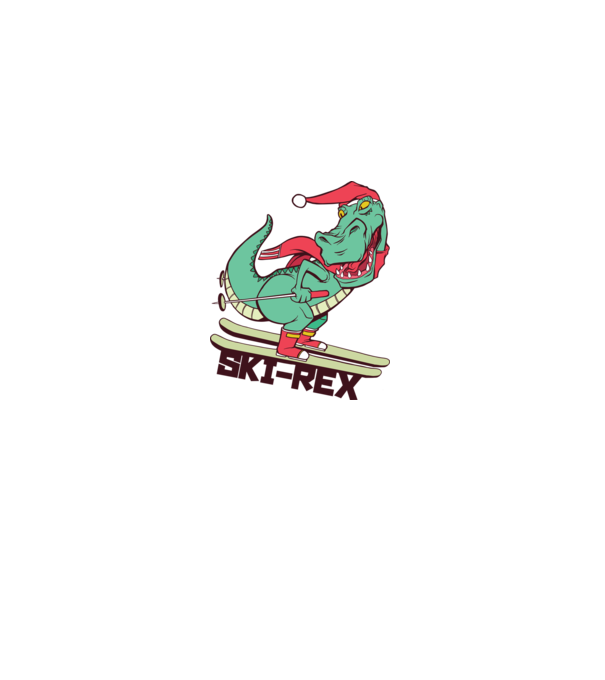 Ski Rex model turcoaz pe tricou
