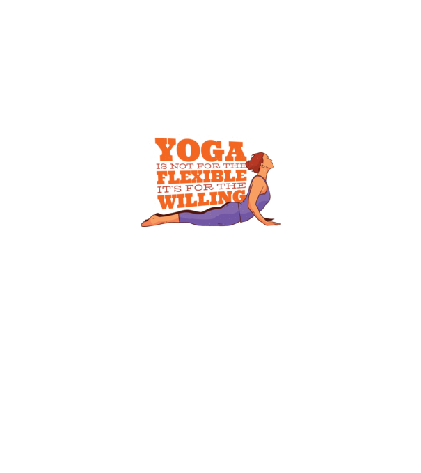 yoga perseverență model alb pe tricou