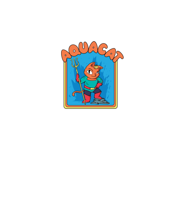 Aquacat model albastru regal pe tricou