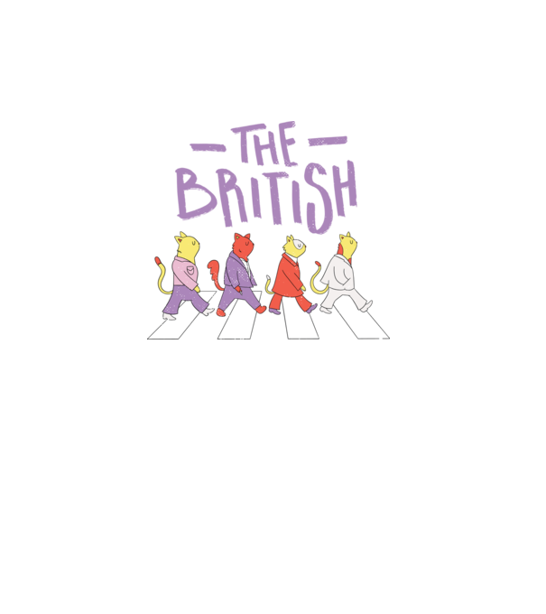 The British Pisicuțe model turcoaz pe tricou