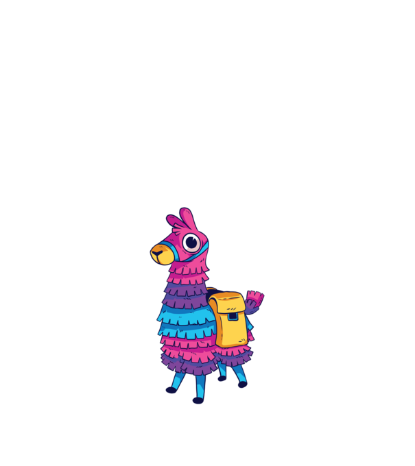 Fortnite LLama - Tricou gamer cu lama model negru pe tricou