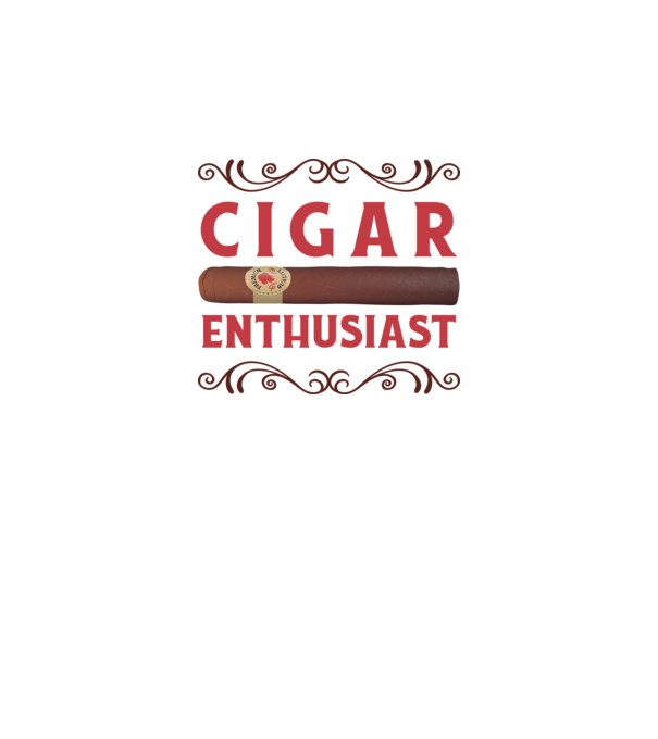 Pasionat de trabucuri model alb pe tricou