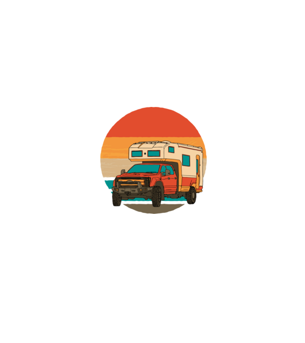 Campervan Retro model negru pe tricou