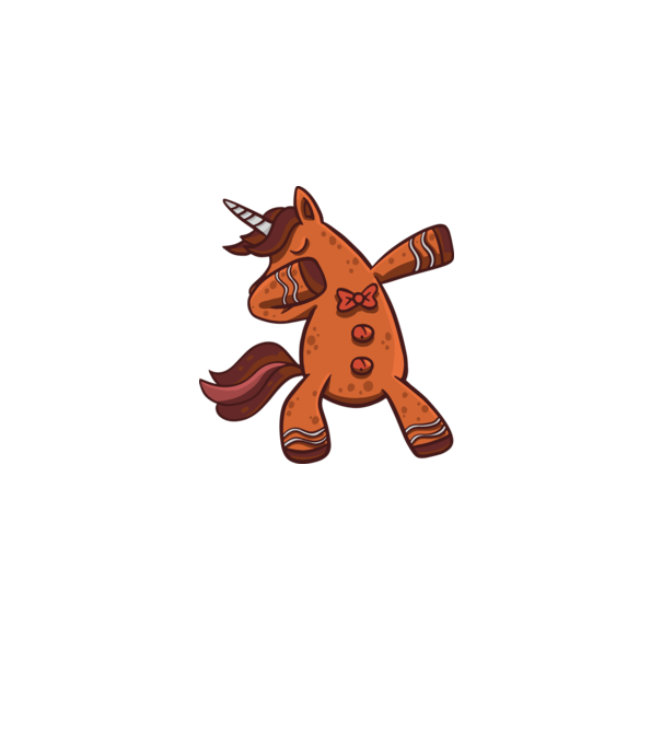 Unicorn turtă dulce DAB model alb pe tricou