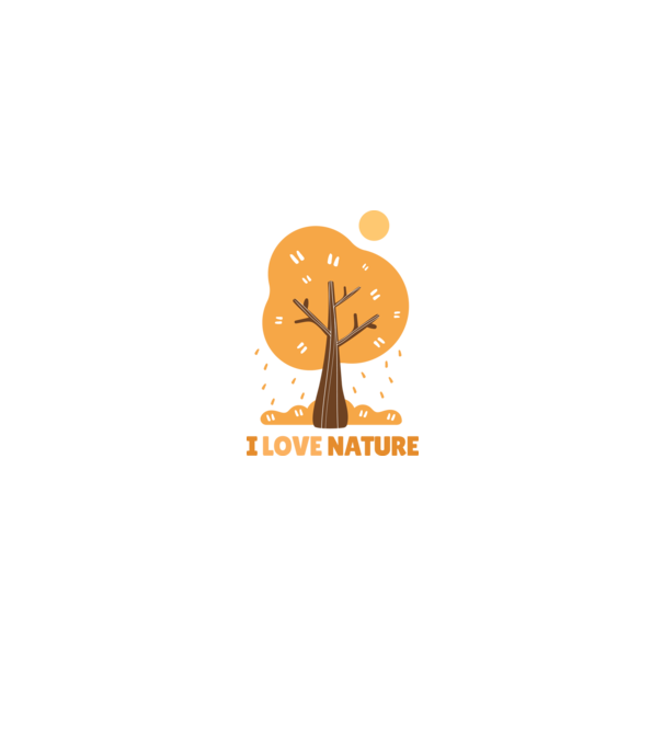 I Love Nature model negru pe tricou