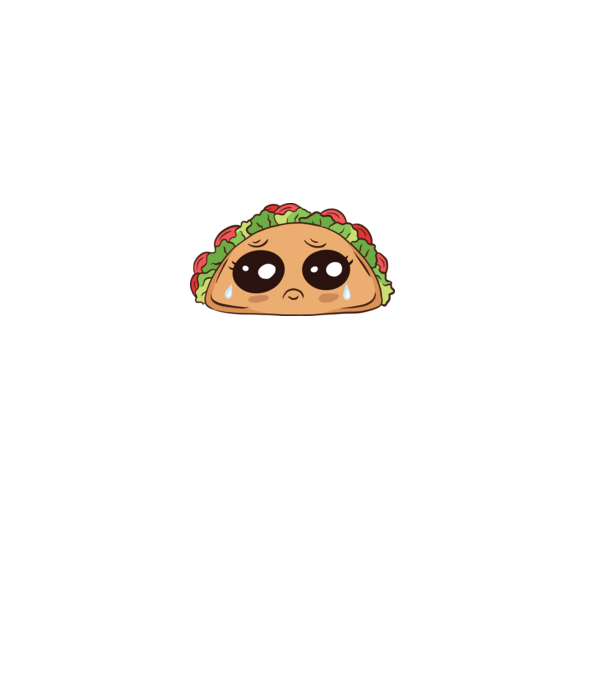Taco trist model roz deschis pe tricou
