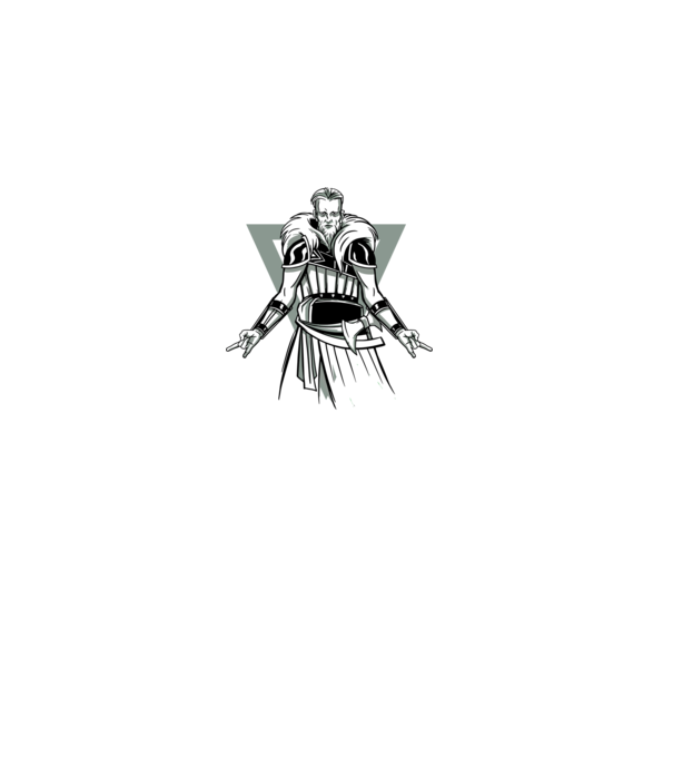 Războinic Viking model negru pe tricou