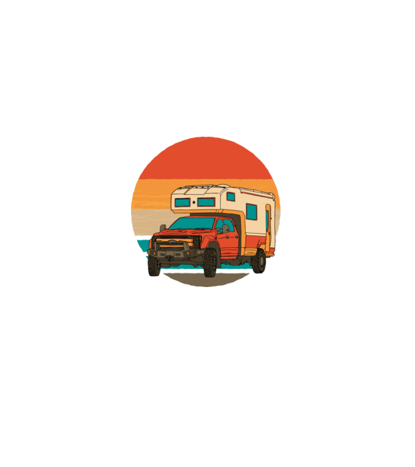Campervan Retro model negru pe tricou