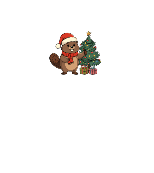Bober Kurwa Christmas 2 model alb pe tricou