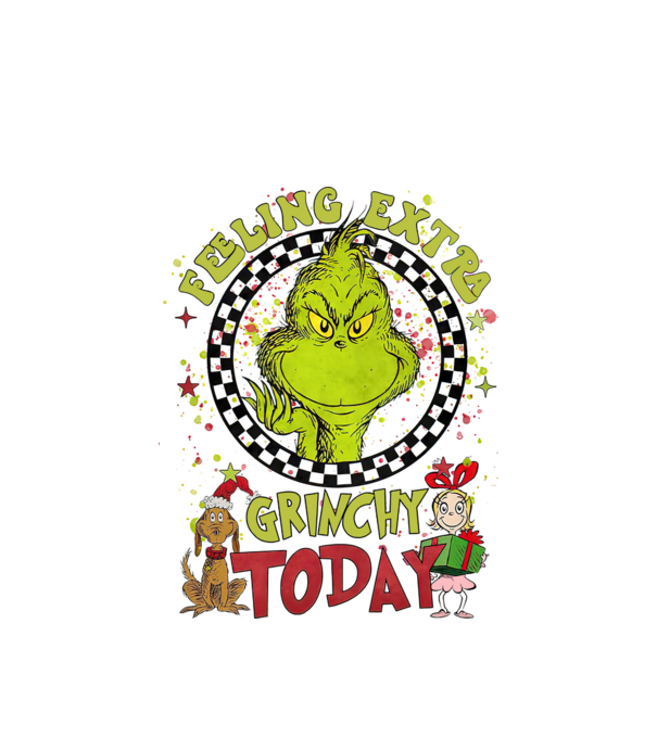 Feeling extra Grinchy today - Grinch model alb pe tricou
