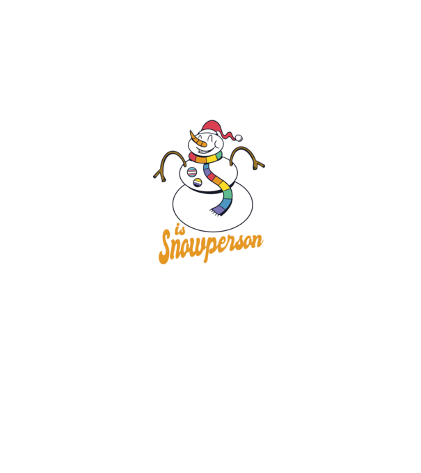 Om de zăpadă model negru pe tricou