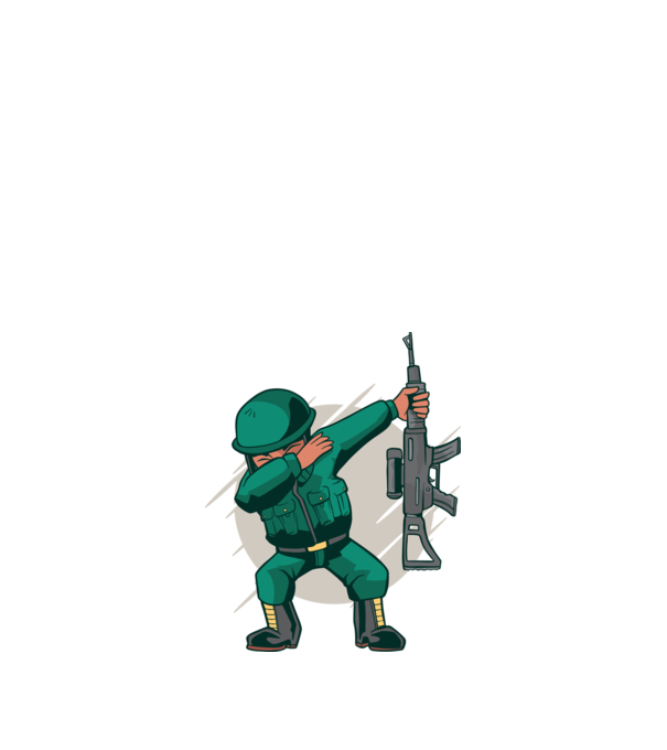 Soldat DAB model negru pe tricou