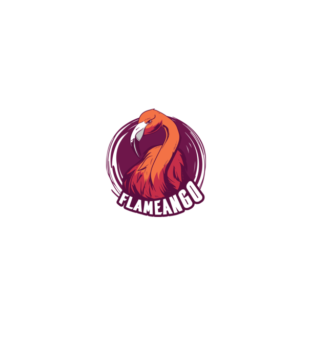 Flamingo model alb/roșu pe tricou