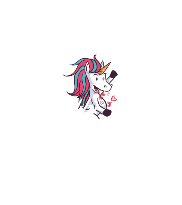 'Dragoste Unicorn pentru Valentine''s Day' model negru pe tricou
