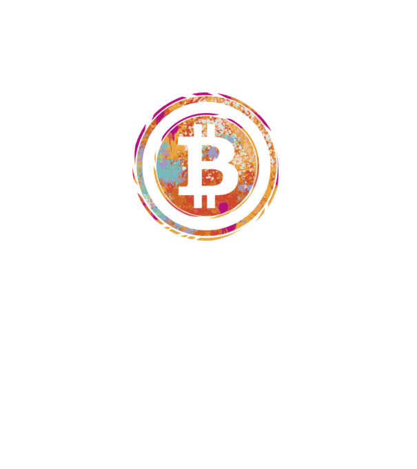 Bitcoin Watercolor model turcoaz pe tricou