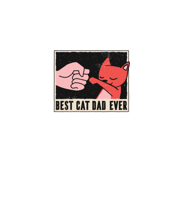 Best Cat Dad Ever - Cel mai bun stăpân de pisică model gri pe tricou