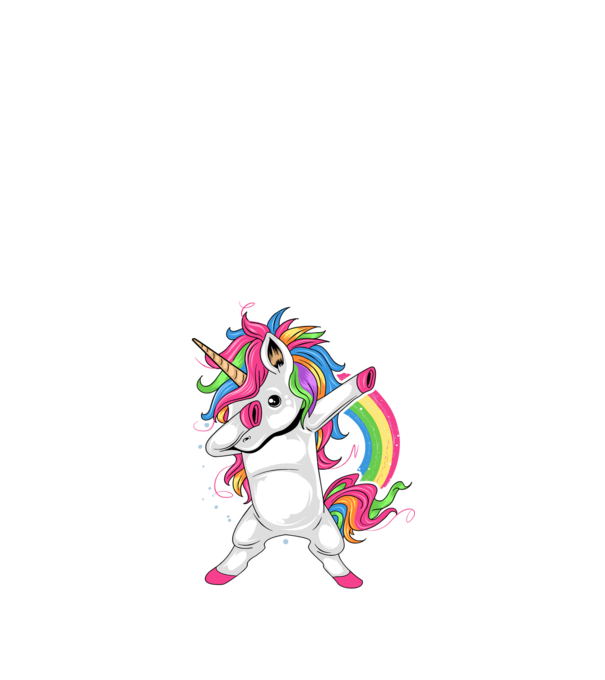 Unicorn Dab model albastru închis pe tricou
