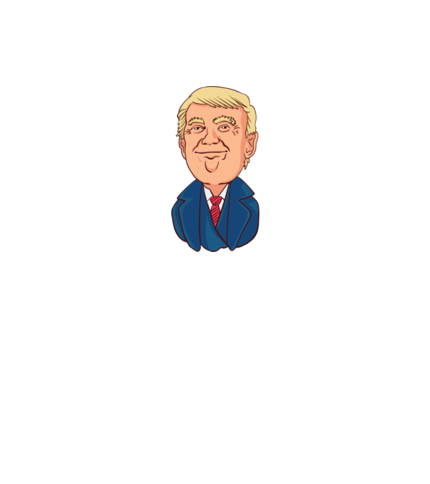 Donald Trump model negru pe tricou
