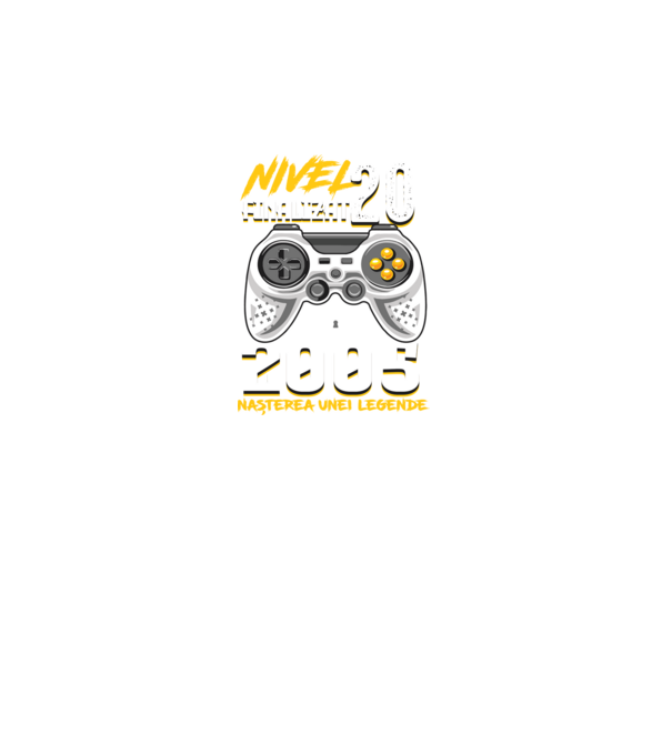 Nivel Finalizat 20 2005 model negru pe tricou
