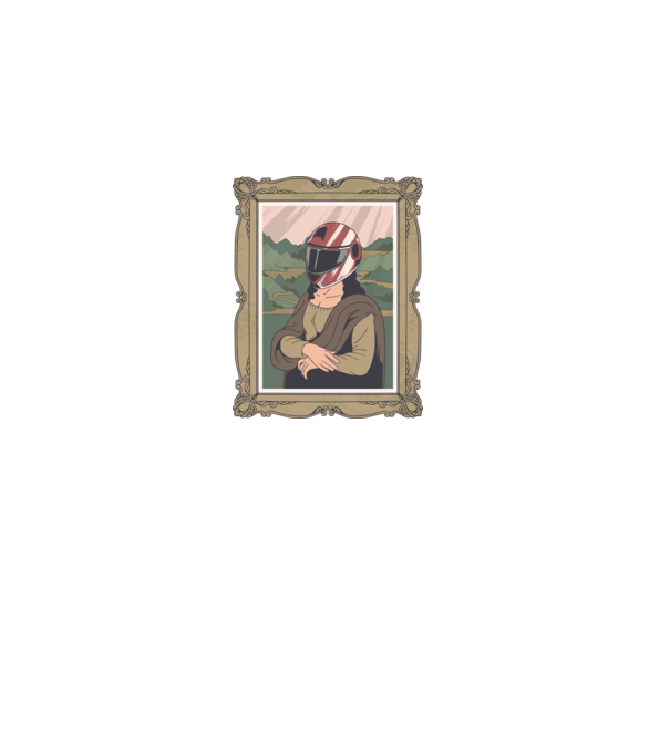 Mona Lisa Concurent model negru pe tricou