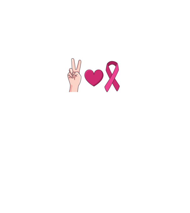Peace Love lupta împotriva cancerului de sân model roz pe tricou