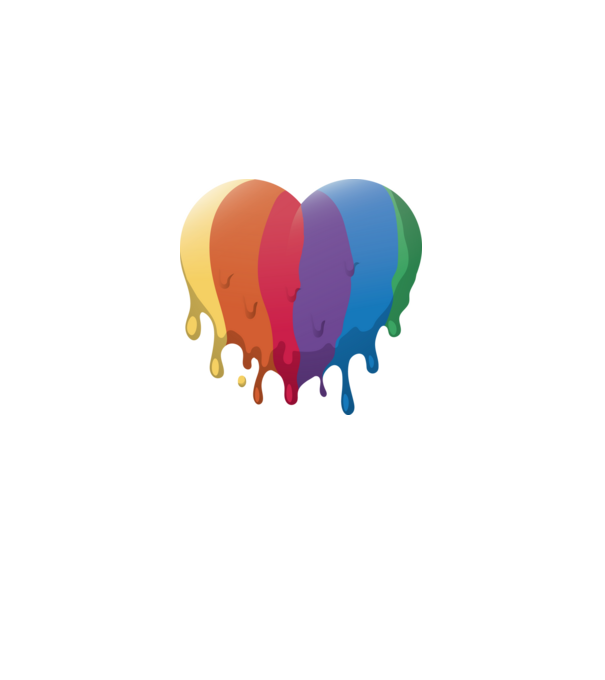 LGBTQ Inimă model mov pe tricou