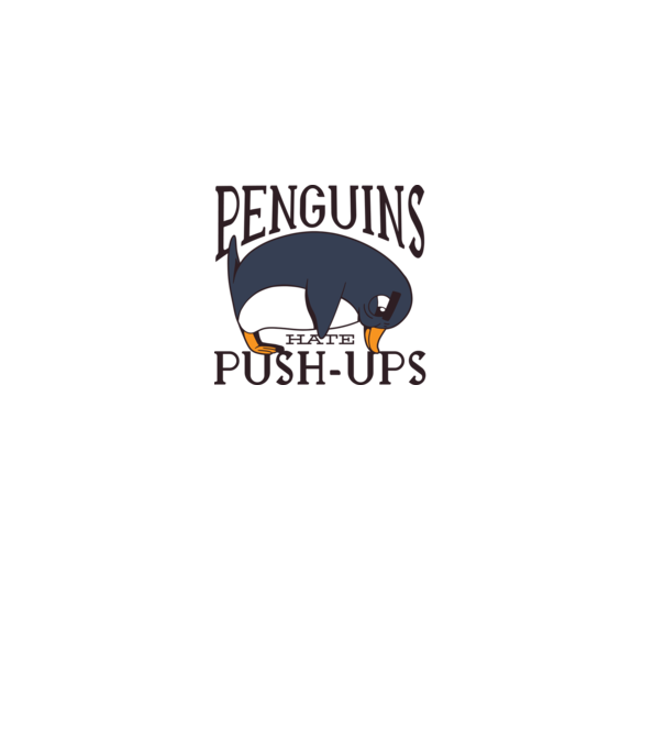 Pinguinii urăsc flotările model gri pe tricou