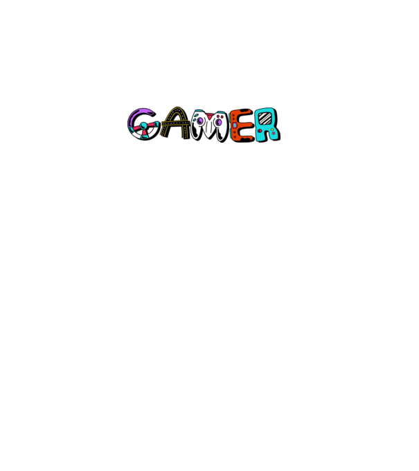 Inscripție Gamer model galben pe tricou