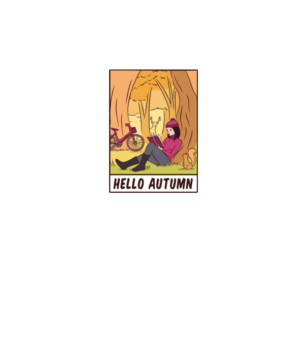 Hello Toamnă model alb pe tricou