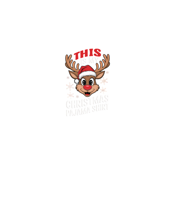 Christmas Pajama Reindeer Negru model negru pe tricou