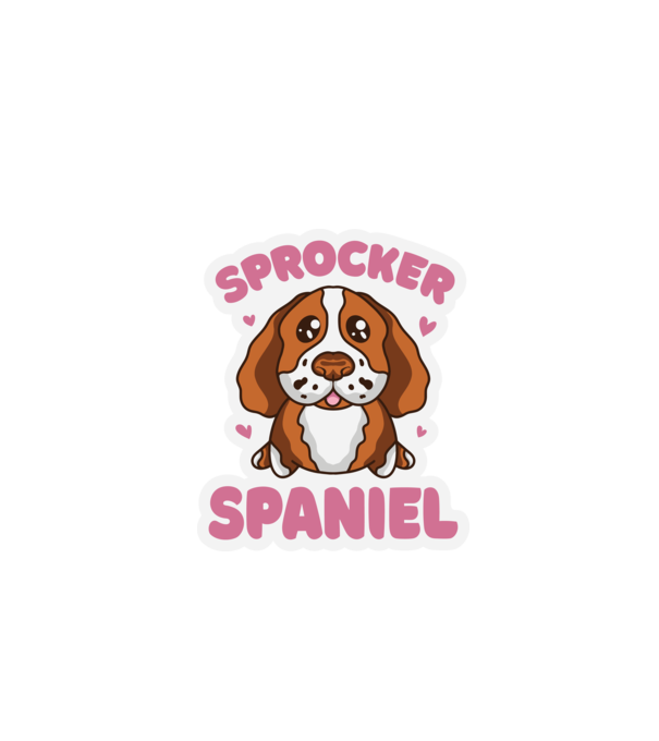 Sprocker Spaniel model albastru închis pe tricou
