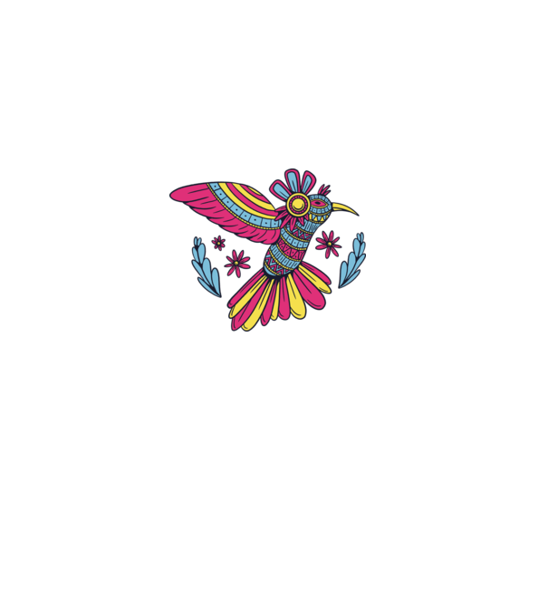 Mandala Colibri model negru pe tricou