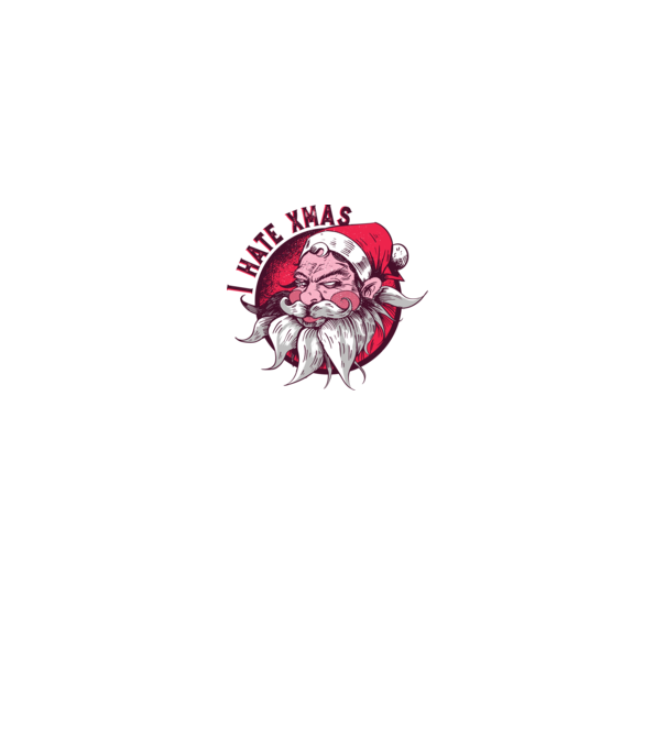 I Hate Xmas model gri pe tricou