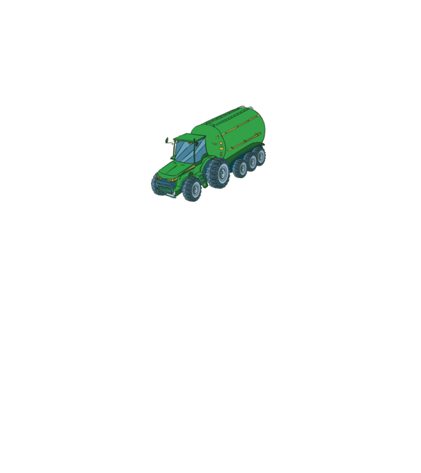 Tractor de recoltare model alb pe tricou