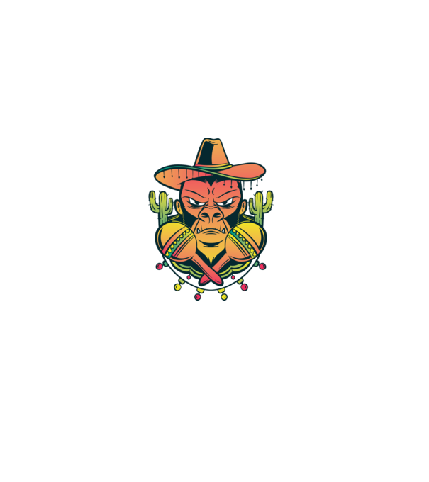 Gorila mexicană model albastru deschis pe tricou