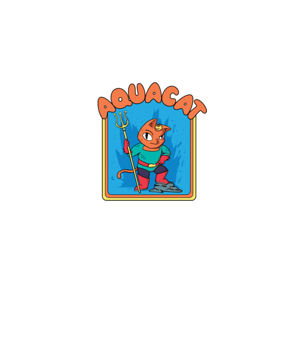 Aquacat model albastru regal pe tricou
