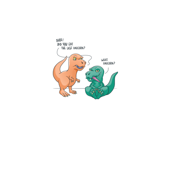 Tricou cu Dinozaur amuzant model alb pe tricou