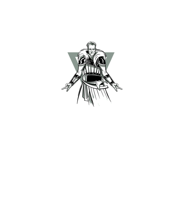 Războinic Viking model turcoaz pe tricou