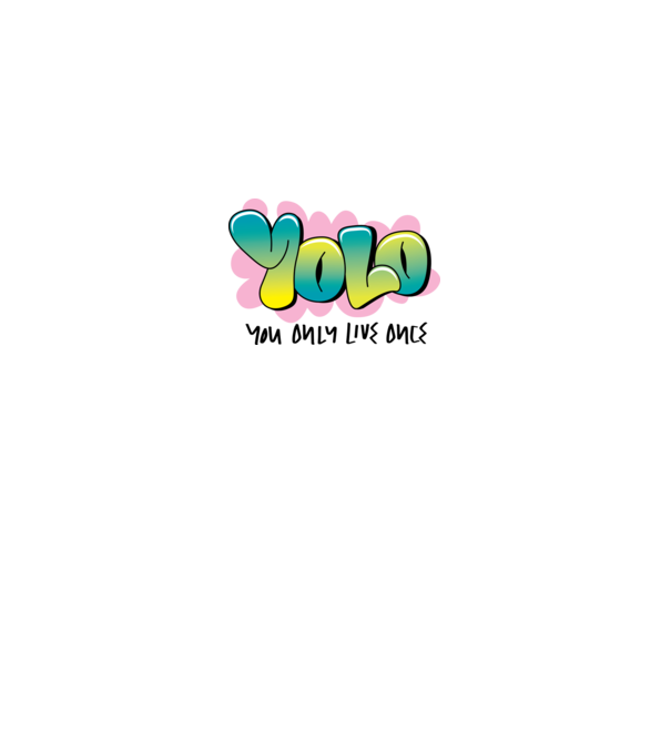 YOLO - You only live once model gri pe tricou