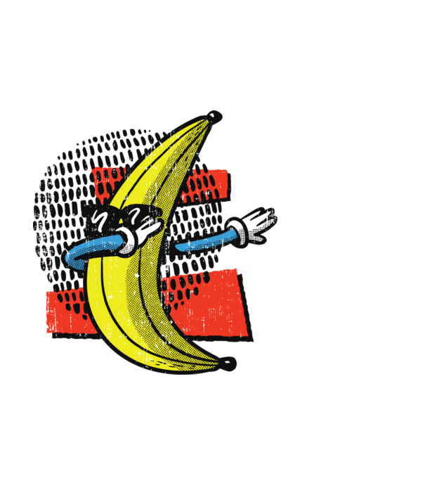 Banană DAB model albastru deschis pe tricou