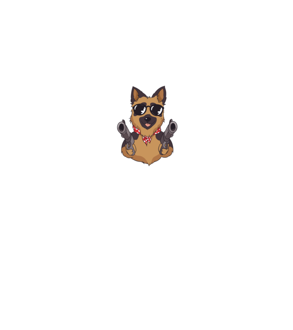 Pew Pew Pew Madafakas Ciobănesc german model negru pe tricou