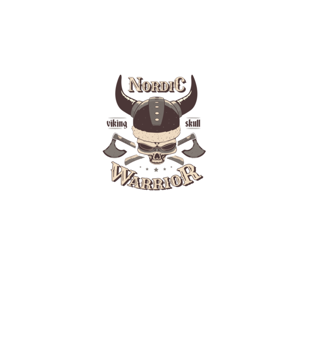 Nordic Warrior model negru pe tricou