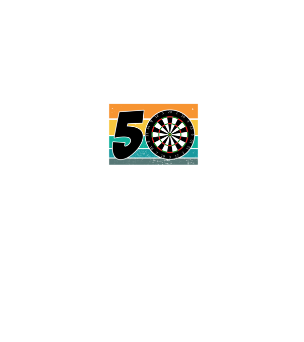 'I''m not 50 I''m bullseye darts birthday' model negru pe tricou