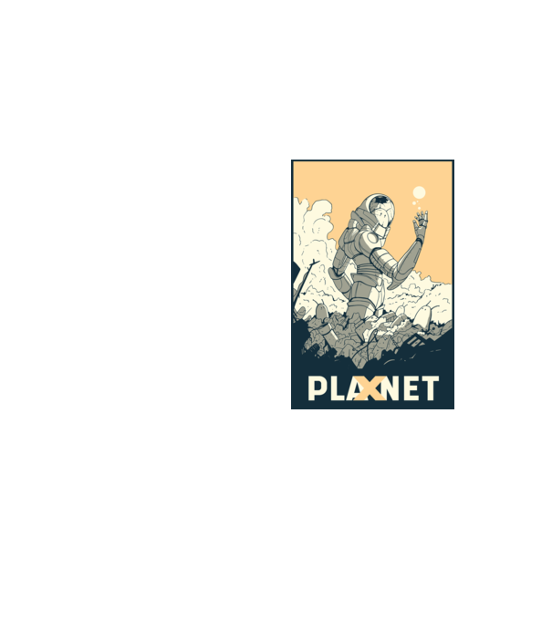 Planet X model galben neon pe tricou